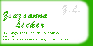zsuzsanna licker business card